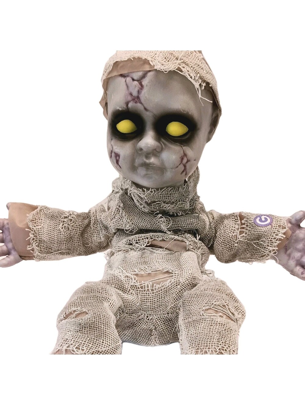 Animated Mummy Doll Animated Lighted Tantrum Spooky Voice Ashland Halloween EUC